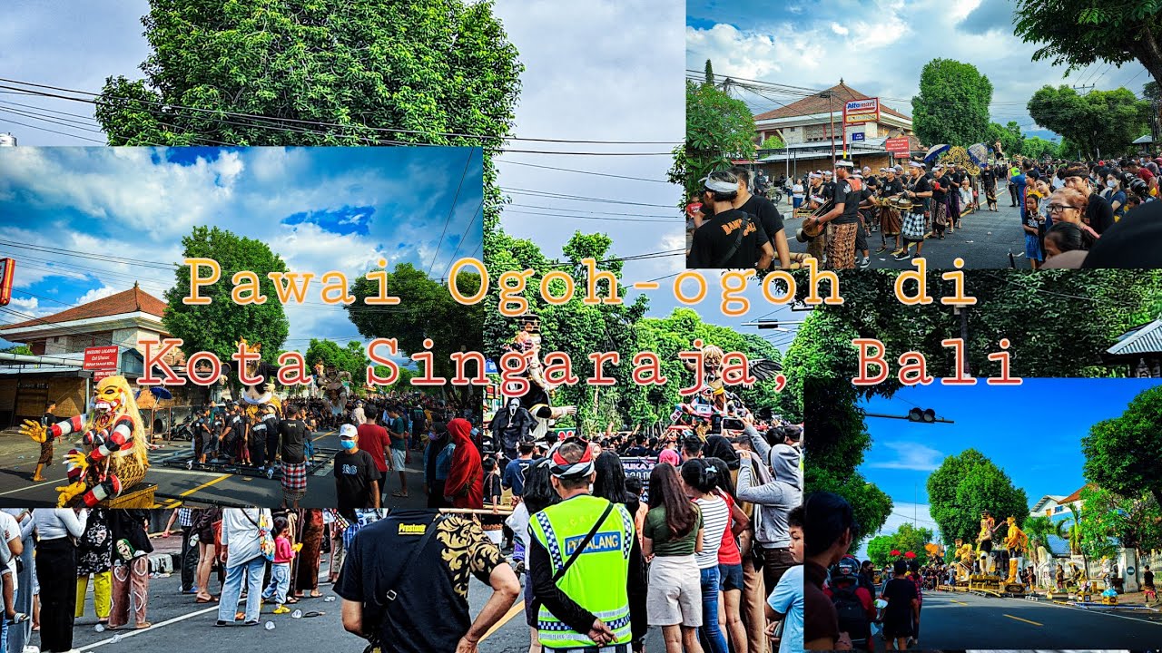 Kemeriahan Pawai Ogoh-ogoh di Kota Singaraja, Bali Dalam Menyambut Hari Raya Nyepi Tahun Saka 1945