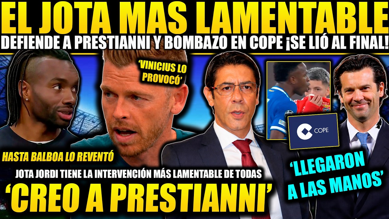 JOTA JORDI DEFIENDE A PRESTIANNI Y SE LO FULMINAN ¡COPE: RUI COSTA LLEGÓ A LAS MANOS CON ¿SOLARI?!