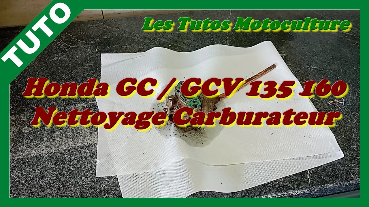 Motobineuse démarre pas , Honda GC 135 160 - 2: Nettoyage carburateur ( gicleur , diffuseur )
