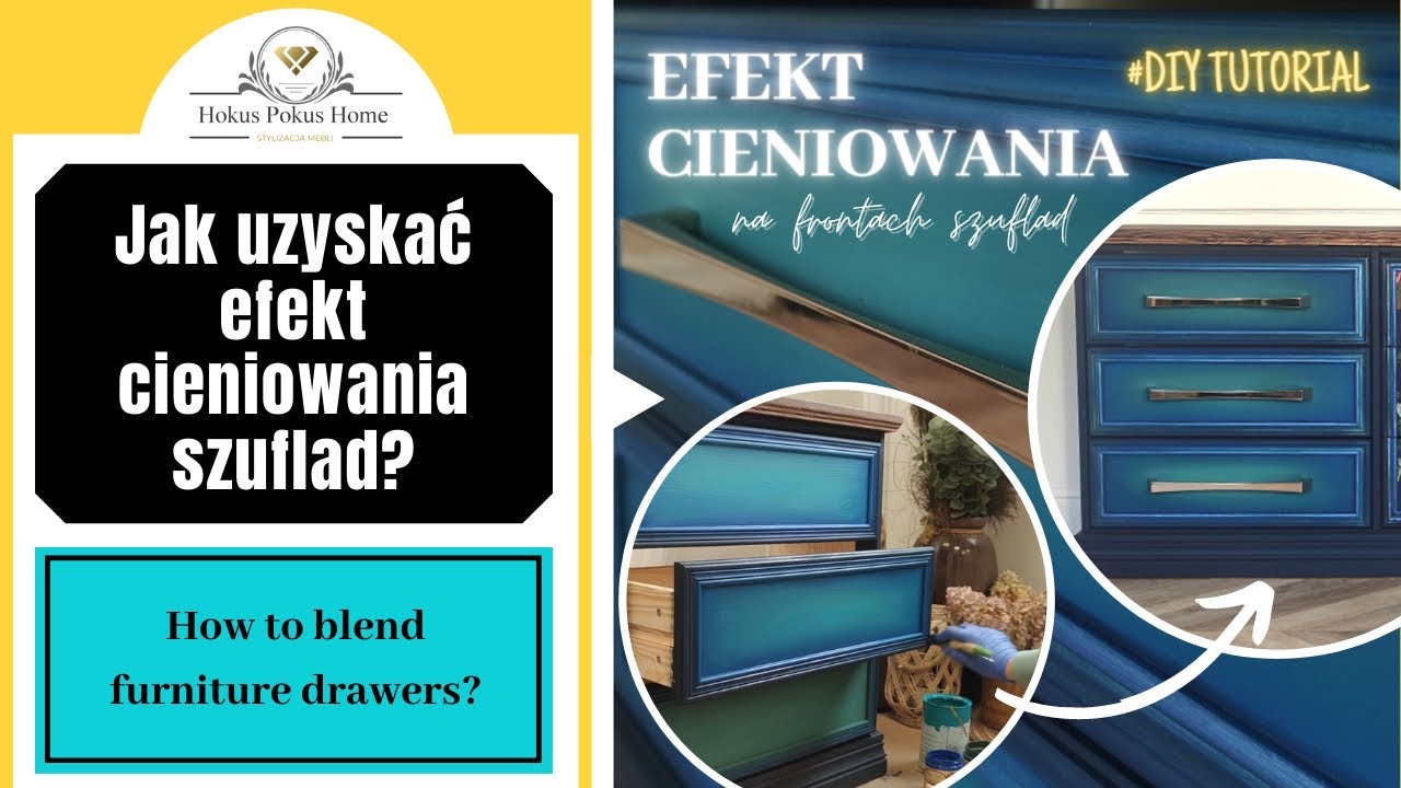 Jak uzyskać efekt CIENIOWANIA na meblach? Blendowanie szuflad farbą Dixie Belle. #ikeahack #ikearast