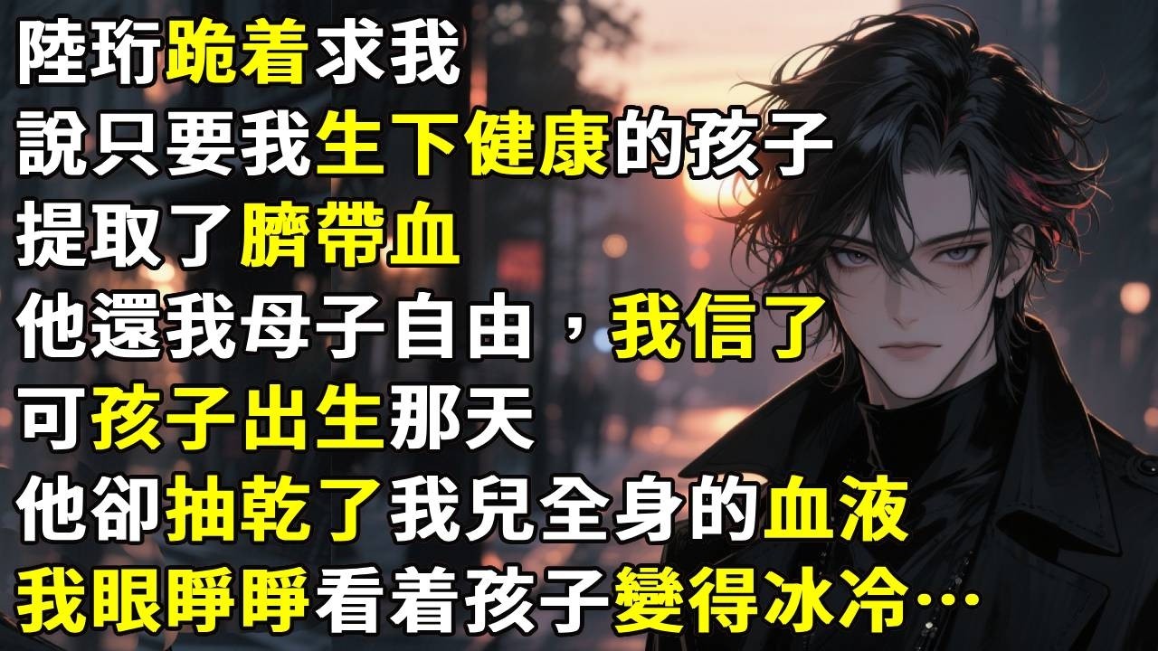 陸珩跪着求我，說只要我生下健康的孩子，提取了臍帶血，他就還我母子自由，我信了。可孩子出生那天，他卻抽乾了我兒全身的血液。我眼睜睜看着孩子變得冰冷…#故事分享 #生活經驗 #情感
