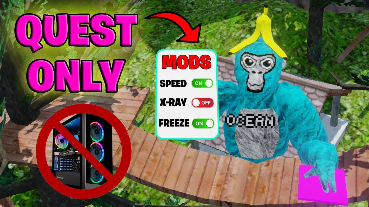 Как получить моды Gorilla Tag без ПК в Gorilla Tag! *МУЛЬТИПЛЕЕР* *Работает в 2025*