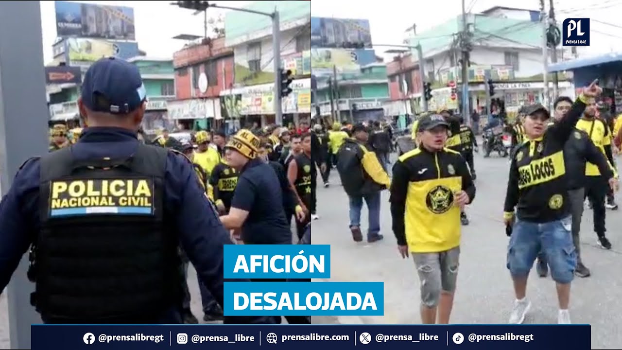 PNC retira a barra del Real España previo a partido contra Xelajú MC en el estadio Cementos Progreso