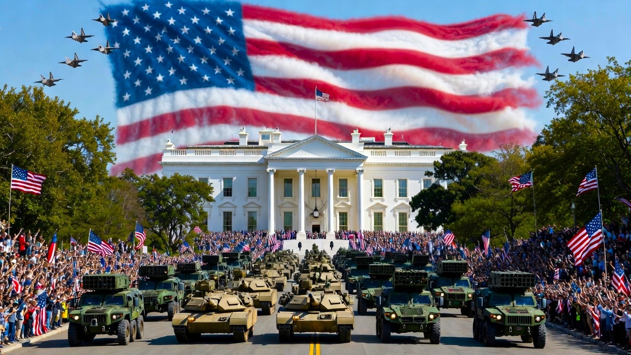 USA Military Parade in WASHINGTON | War Machines Roll Past the White House! 🔥