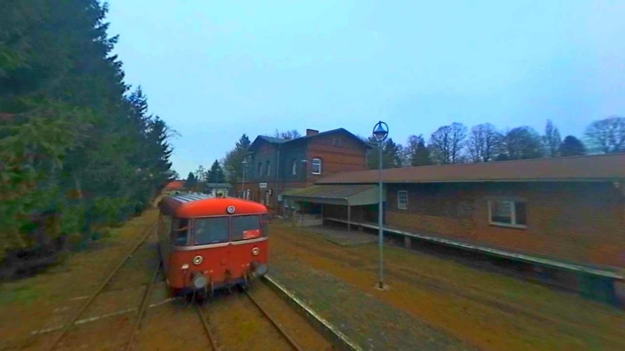 [360°] Bahnstrecke Pritzwalk - Putlitz 2017: Letzte Fahrten mit VT 98