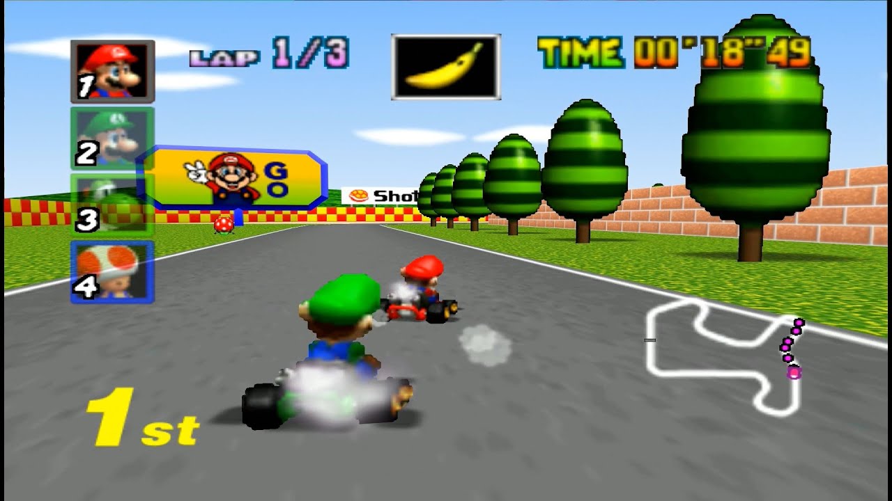 Mario Kart 64 - Mario Raceway (N64)