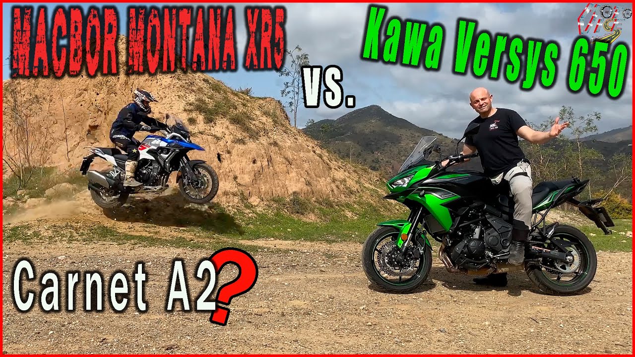 PRUEBA Macbor Montana XR5 vs. Kawasaki Versys 650 |2022|. Motos trail APTAS para el carnet A2 ✌😃‼