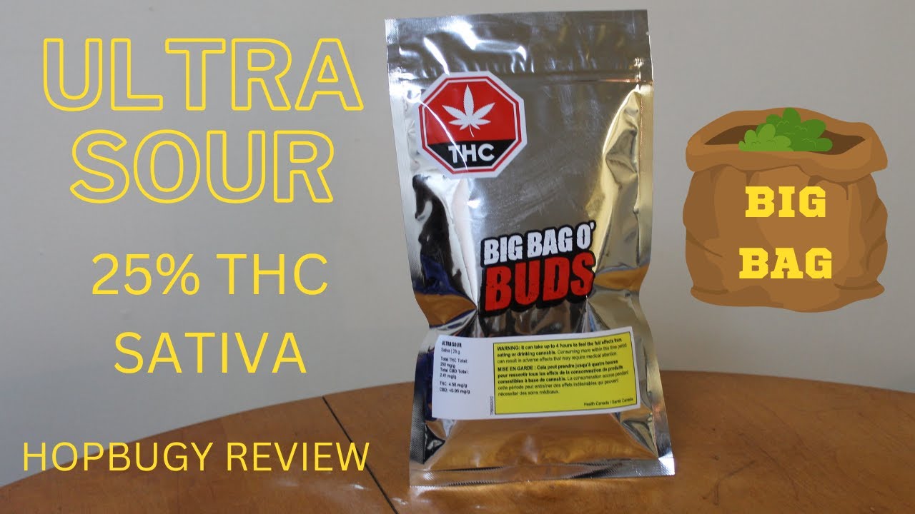 Ultra Sour BIG BAG O BUDS 25% THC Sativa Pot Review