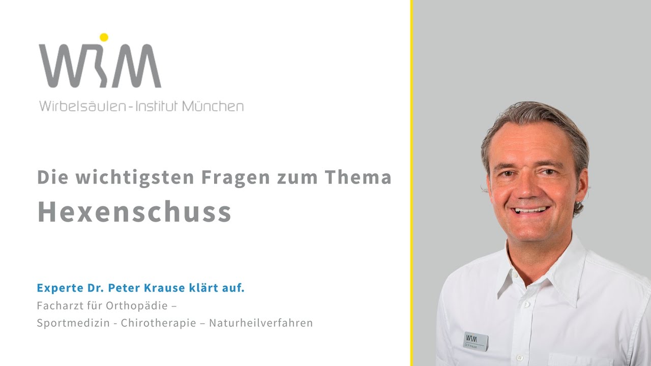 Die wichtigsten Fragen zum Thema Hexenschuss - Dr. Peter Krause klärt auf