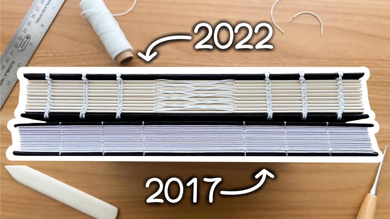 Bookbinding Progress | Remaking my first coptic stitch notebook