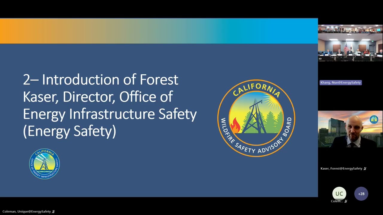 Wildfire Safety Advisory Board Meeting - September 2, 2026