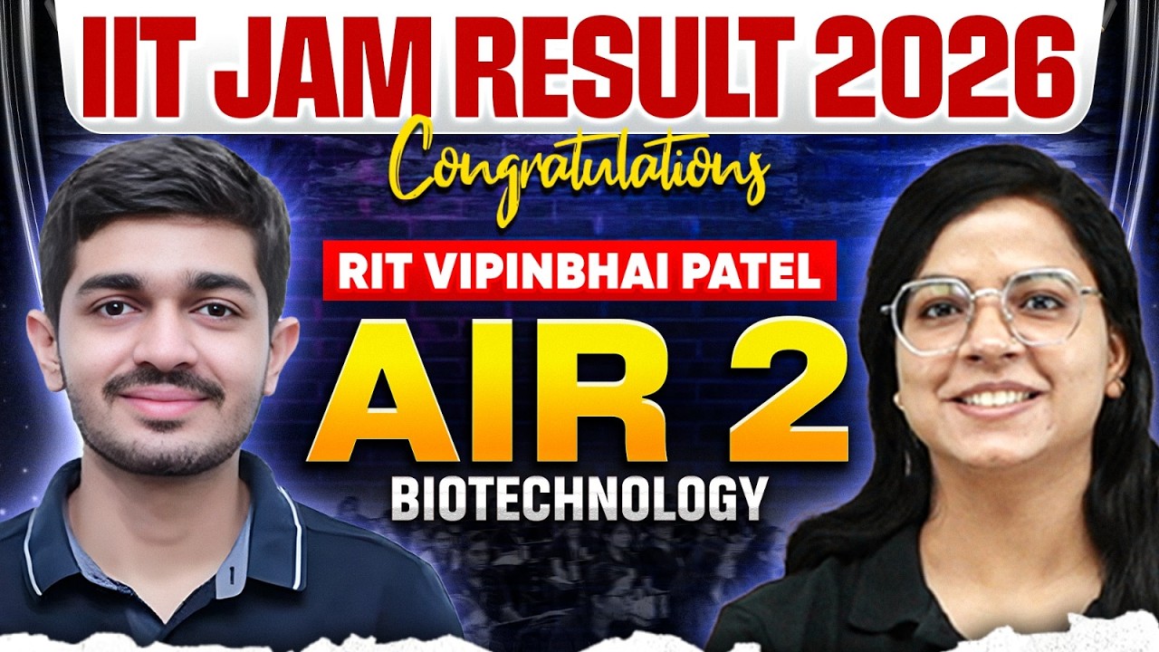 IIT JAM 2026 AIR 2 Biotechnology Topper Interview | Rit Vipinbhai Patel Strategy & Journey 🚀