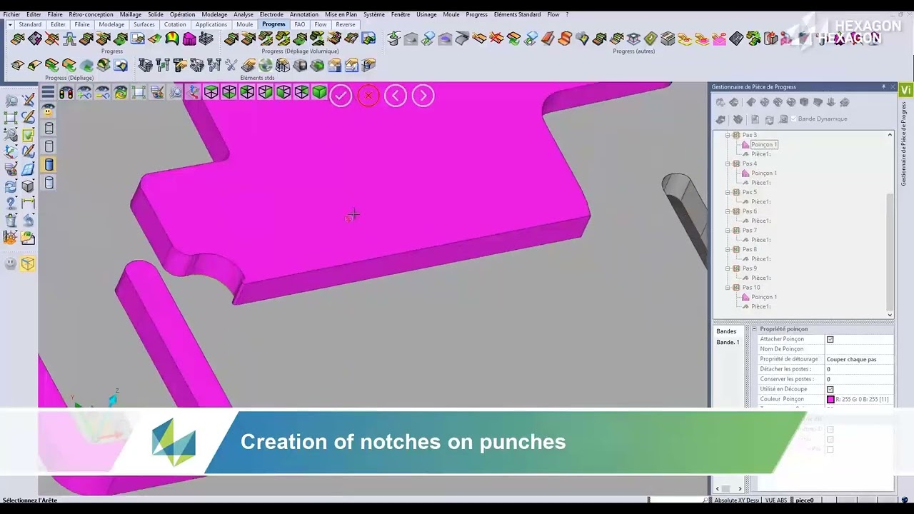 Part study and strip design (VISI)