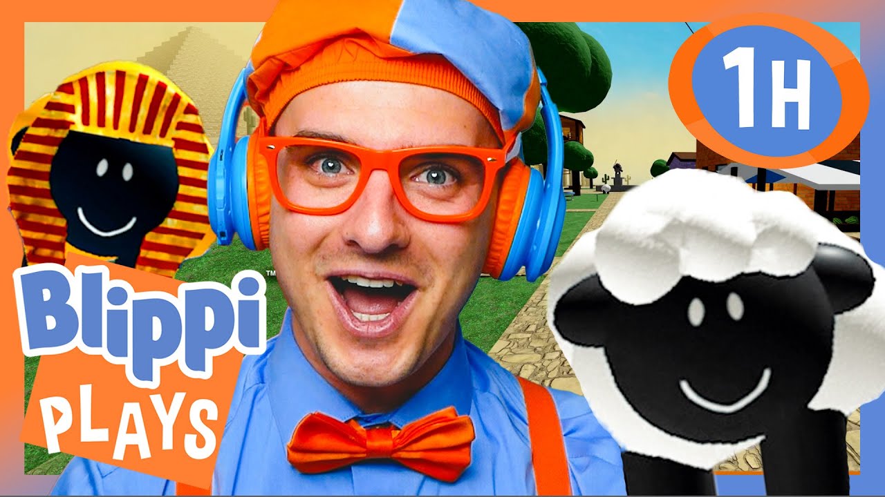 Gotta Catch All the SHEEP!!! 🐏 BEST OF BLIPPI PLAYS ROBLOX! 🎮 Educational Gaming Videos for Kids