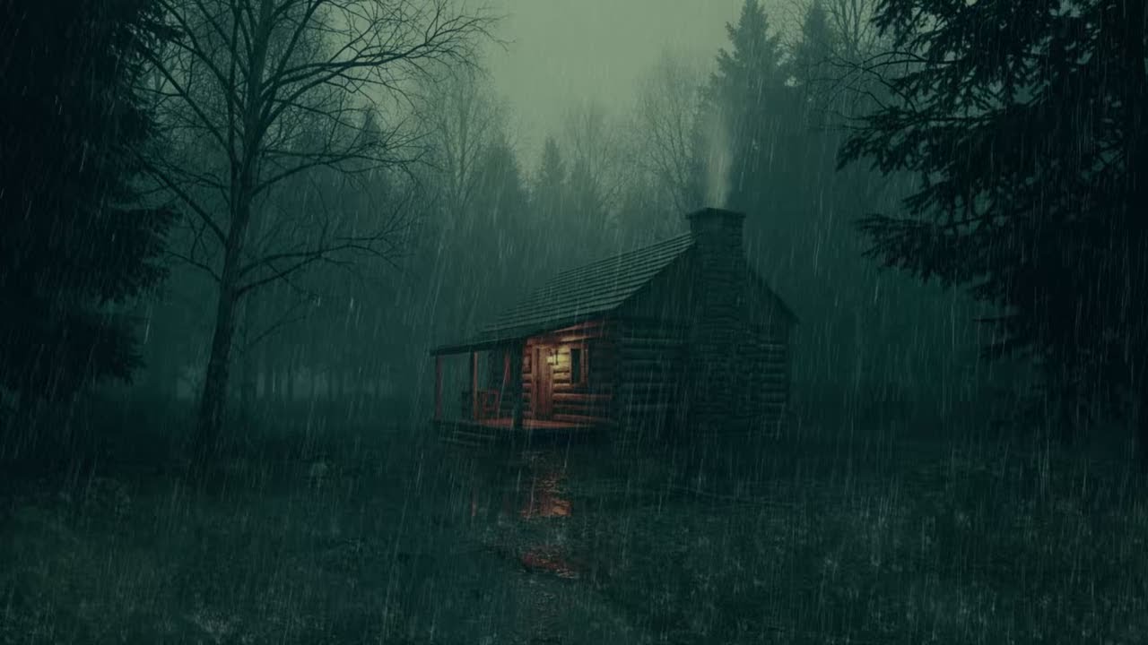Relaxing Cabin Rain Sounds for Night 🕯️ Quiet Moments Matter | Deep Sleep & Inner Peace 🌧️