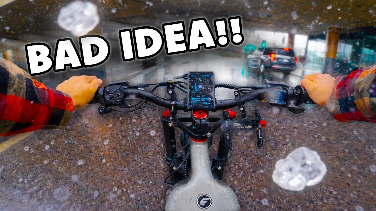 I Got Caught in a Hailstorm on My E bike (still had to deliver)