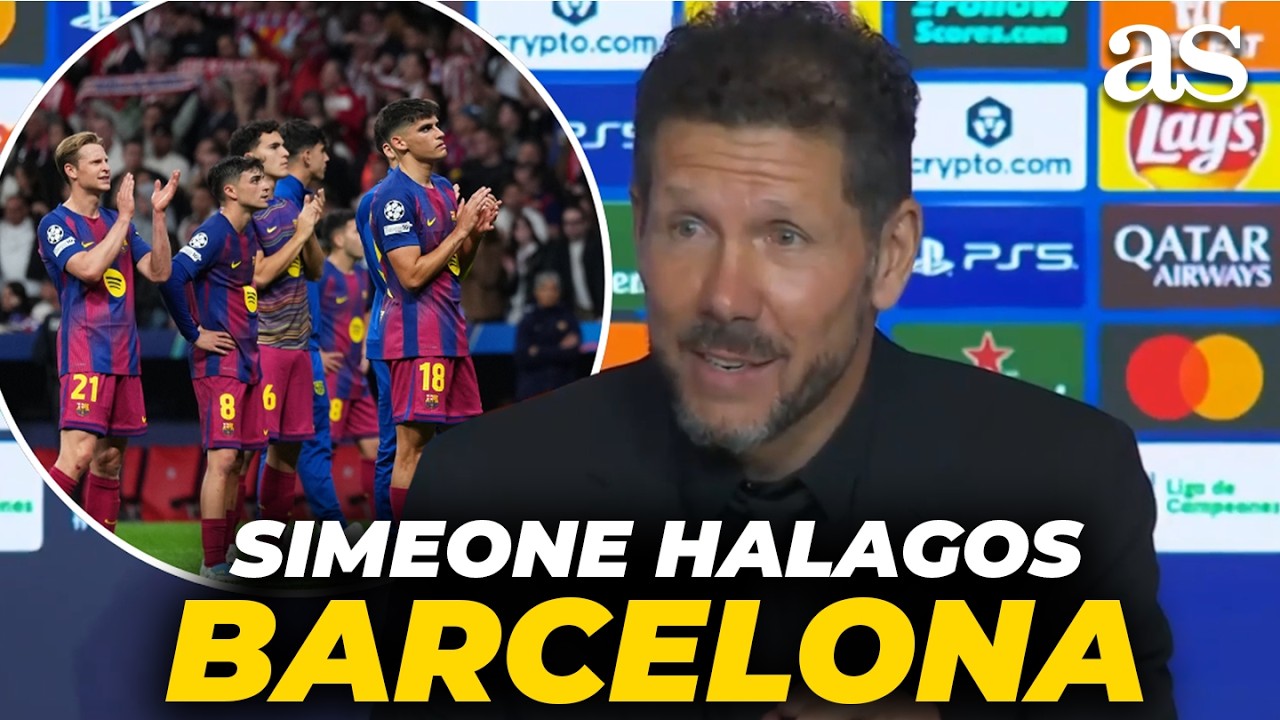 BRUTAL HALAGO de SIMEONE al BARCELONA: lo primero que dijo | CHAMPIONS LEAGUE