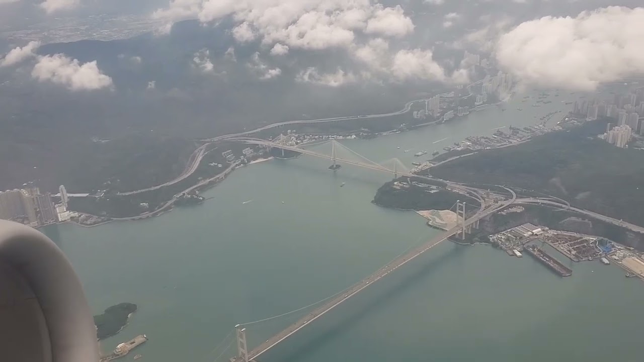 香港國際機場起飛 飛越市區上空