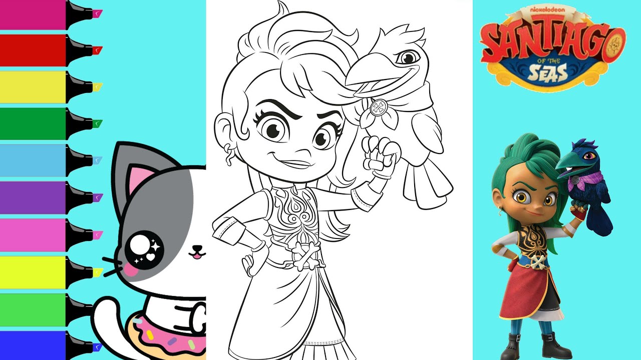 Coloring Santiago of the Seas Pirate Bonnie Bones & Sir Butterscotch | Sprinkled Donuts JR