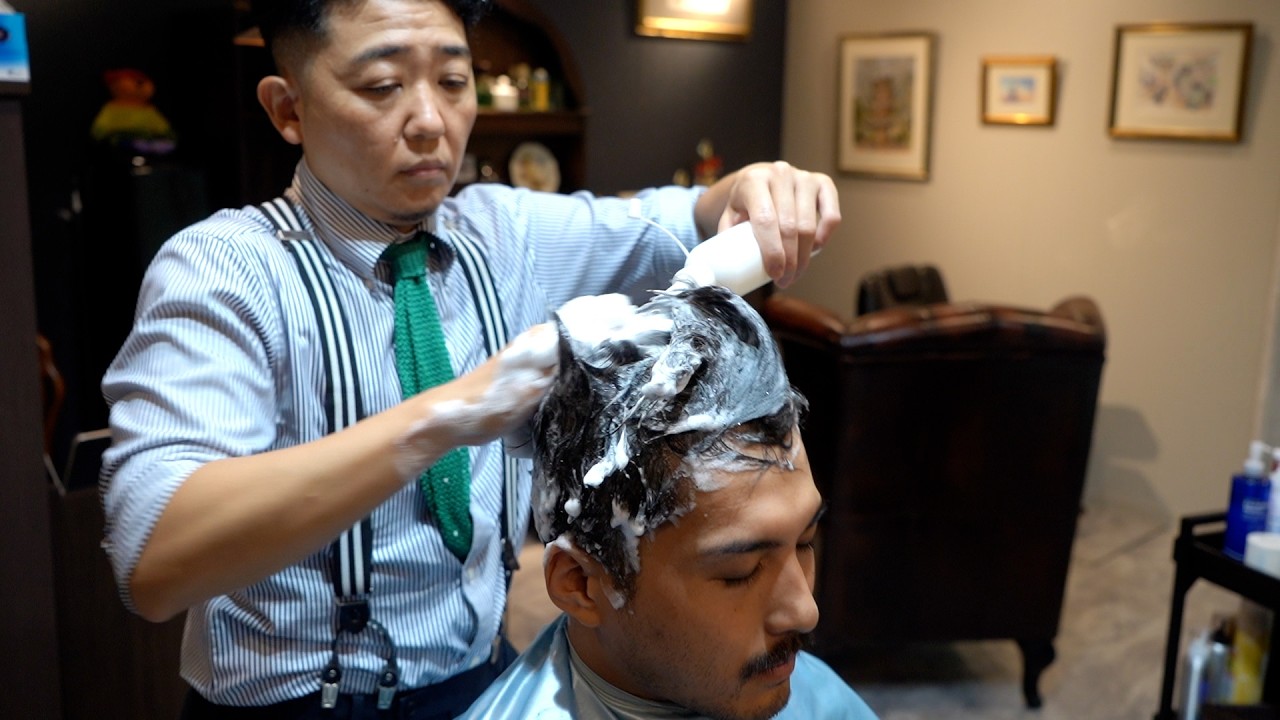 仙台の名店「ヘアーサロンウィング」で高速シャンプー&ヘッドマッサージ | 床屋 理容室 ASMR