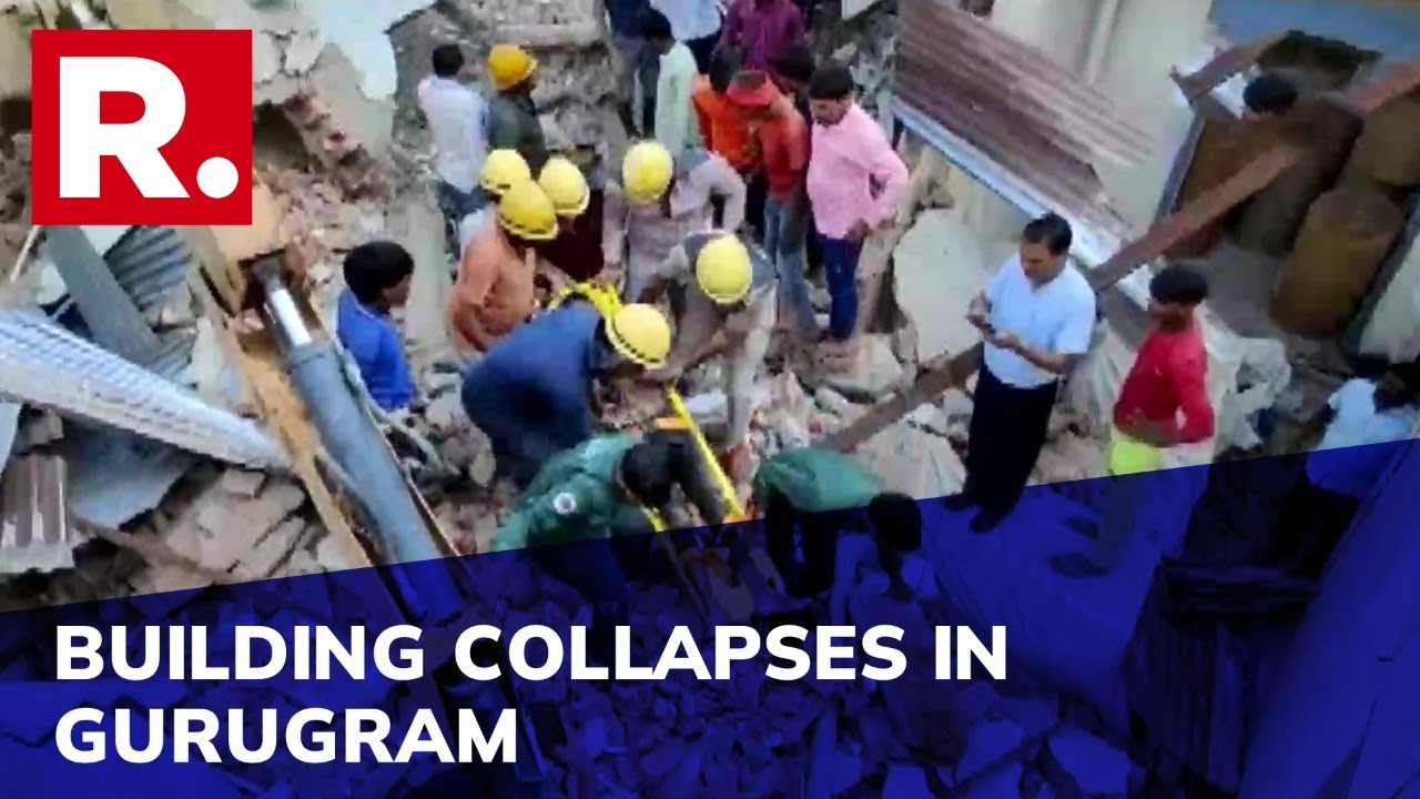 Gurugram Building Collapses During Demolition; 3 People Feared Trapped, Rescue Ops Underway