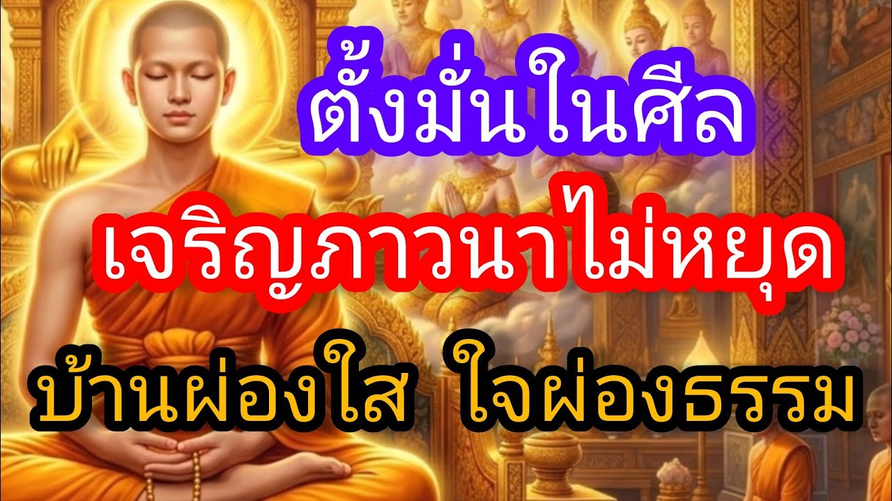 ตั้งมั่นในศีล เจริญภาวนาไม่หยุด บ้านผ่องใส ใจผ่องธรรม#ธรรมะ #ธรรมะก่อนนอน #ปัญญาแห่งชีวิต 