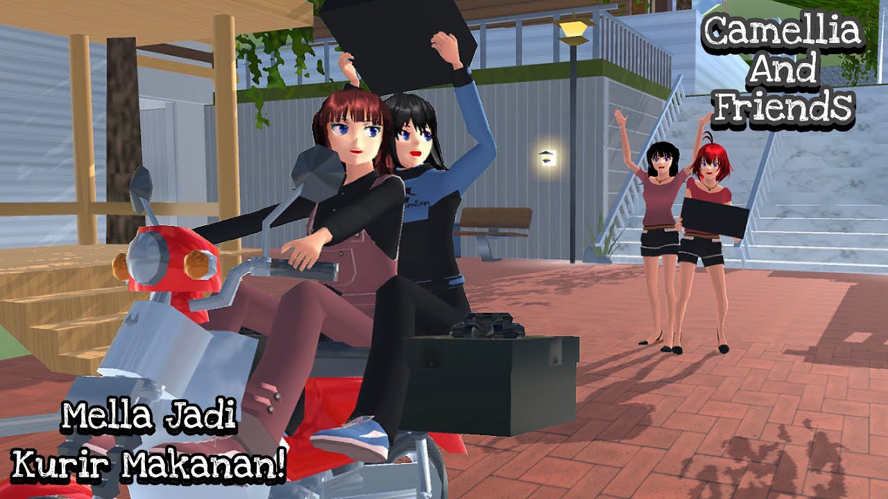 Camellia And Friends [Mella Jadi Kurir Makanan] || SAKURA SCHOOL SIMULATOR DRAMA