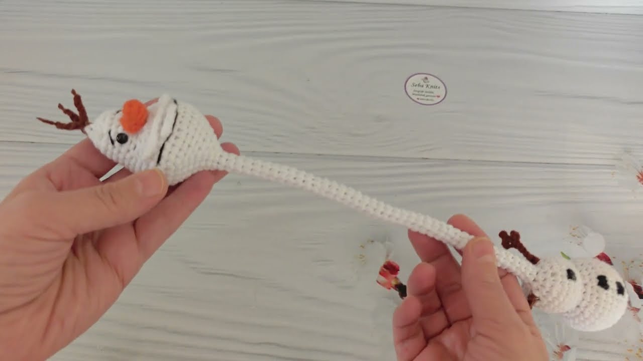 Amigurumi OLAF tarifi | Direksiyon süsü| Çanta süsü