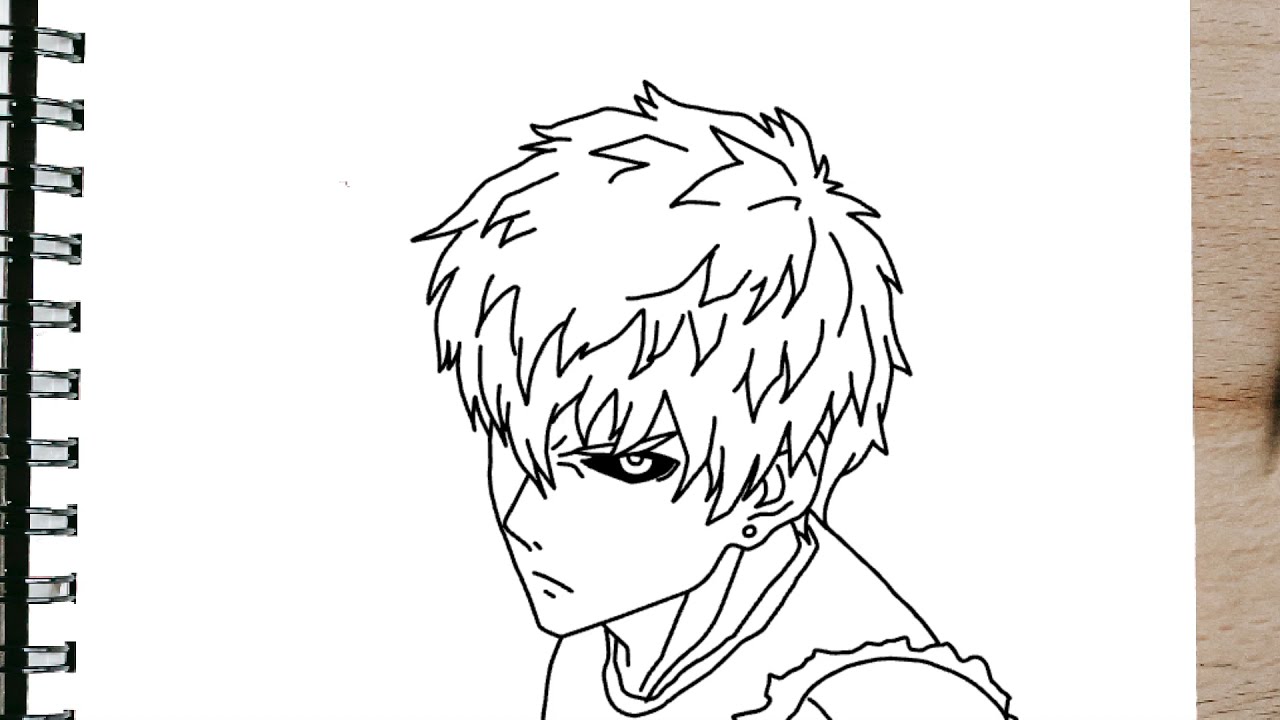 Como dibujar a GENOS paso a paso - One Punch Man