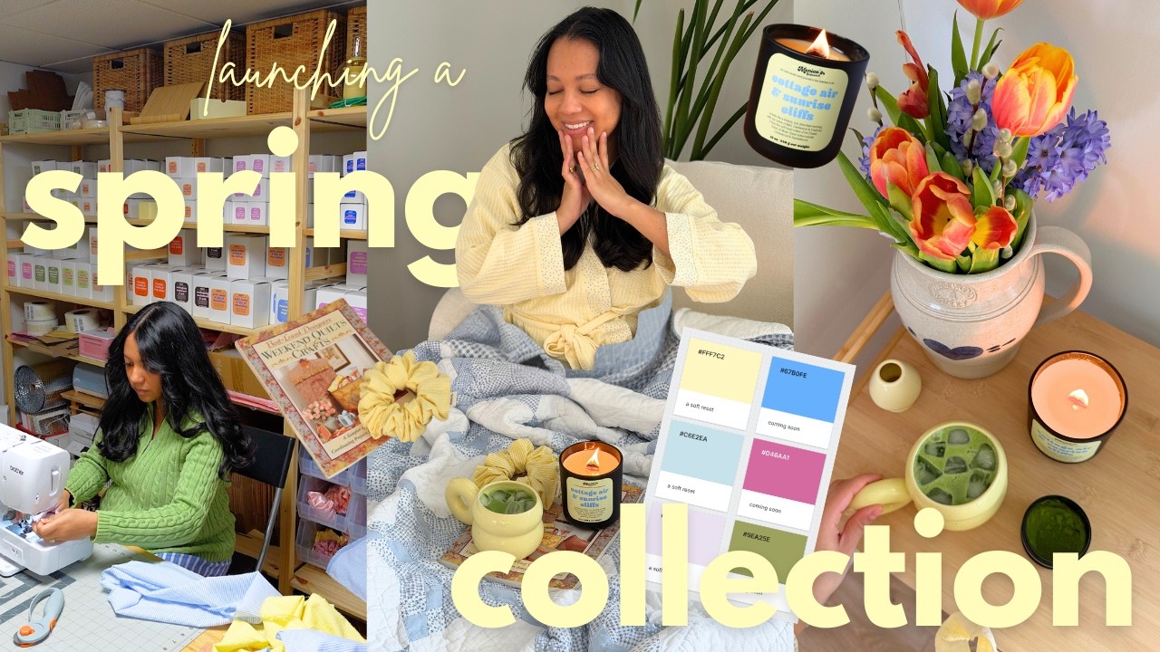 how I create products customers will LOVE // entrepreneur vlog, spring launch, product photography