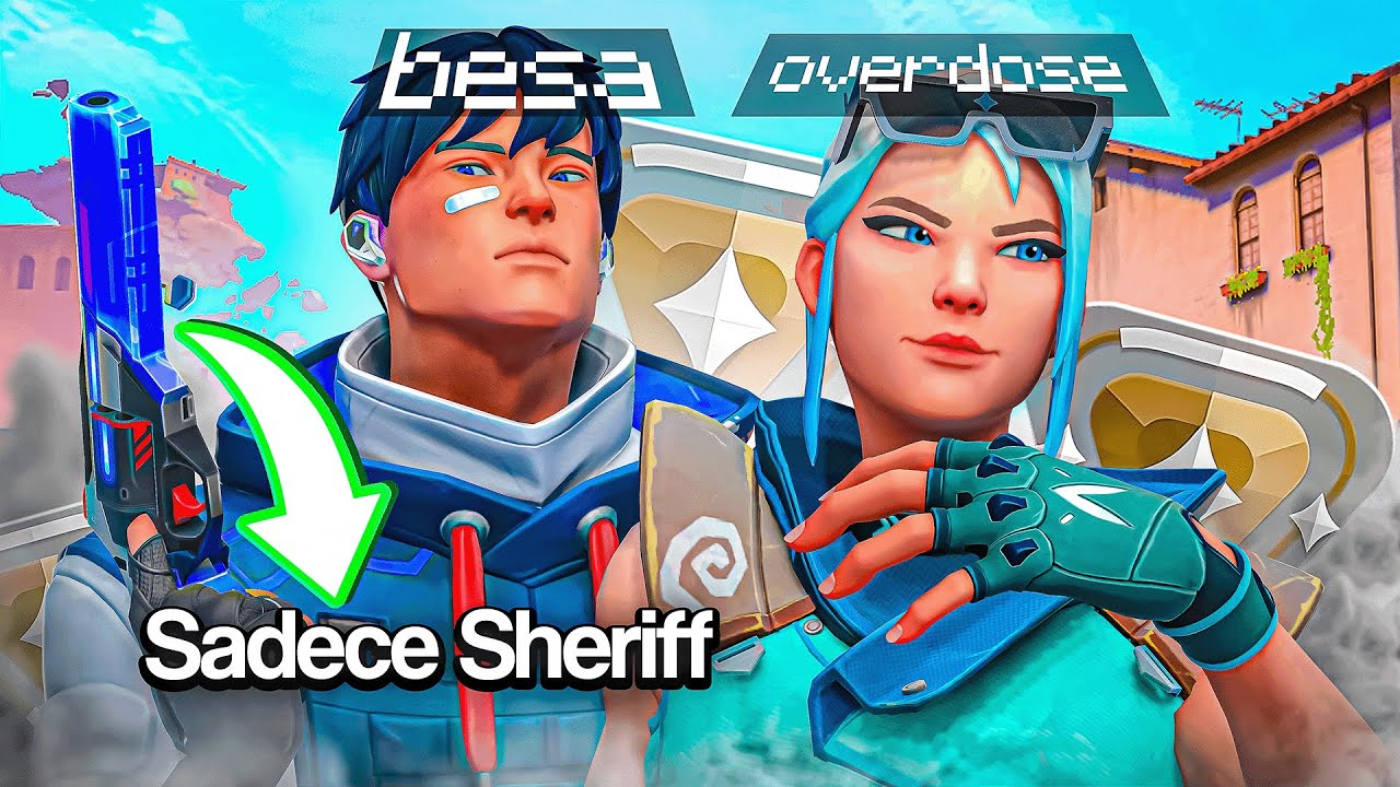 BRONZ elo'da 2 kişi sadece SHERIFF oynarsa KAZANABİLİR Mİ? | Valorant @overdosevl
