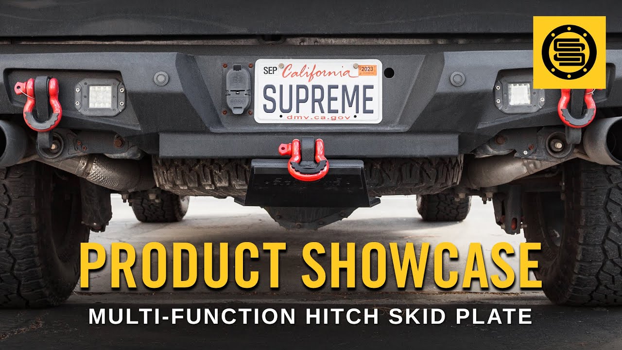 Supreme Suspensions&reg; Universal Multi-Purpose Hitch Skid Plate w/D-Ring Shackles for 2