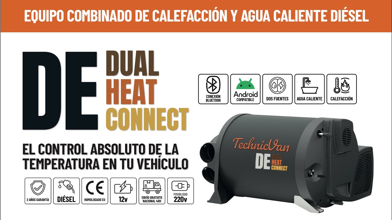 Calefactor Di&eacute;sel Combinado para Agua Caliente y Calefacci&oacute;n Technicvan | Camper de Alquiler