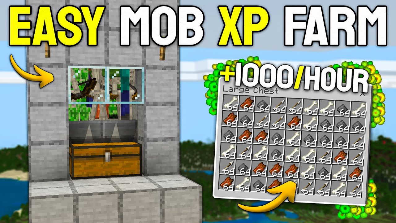 Easiest Mob Farm in Minecraft Bedrock 1.21+ (NO Spawner)