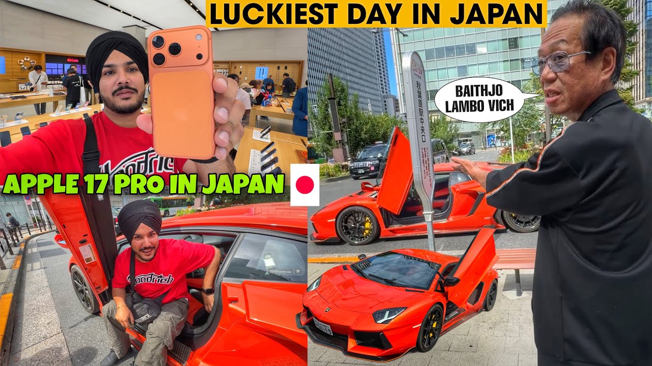 IPHONE 17 PRO IN JAPAN 40K OFF 🇯🇵 RIDING LAMBORGHINI IN TOKYO , JAPAN | Back To INDIA