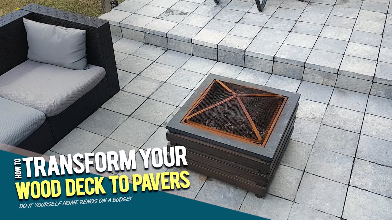 Wooden Deck Transformation - Glue Pavers on top of Wooden Deck - Yes IT WORKS