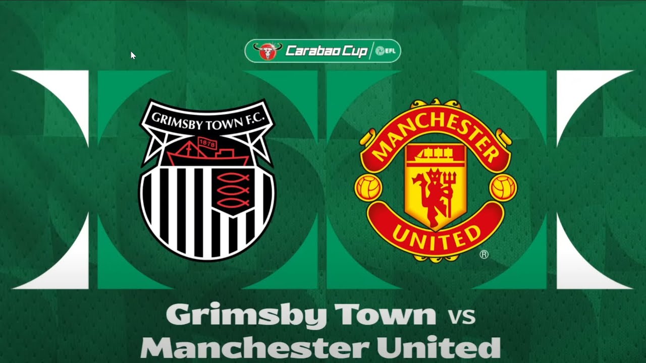 Grimsby Town  play Manchester  United at Blundell Park 27th Aug. 2025 4k Drone Video
