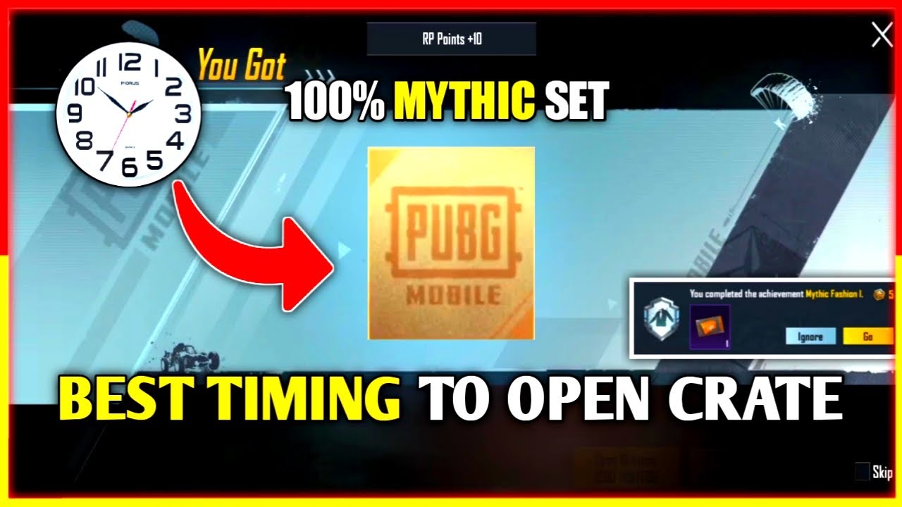 100% MYTHIC SET 😍 BEST TIME TO OPEN THE CRATE !? PUBG Mobile korea