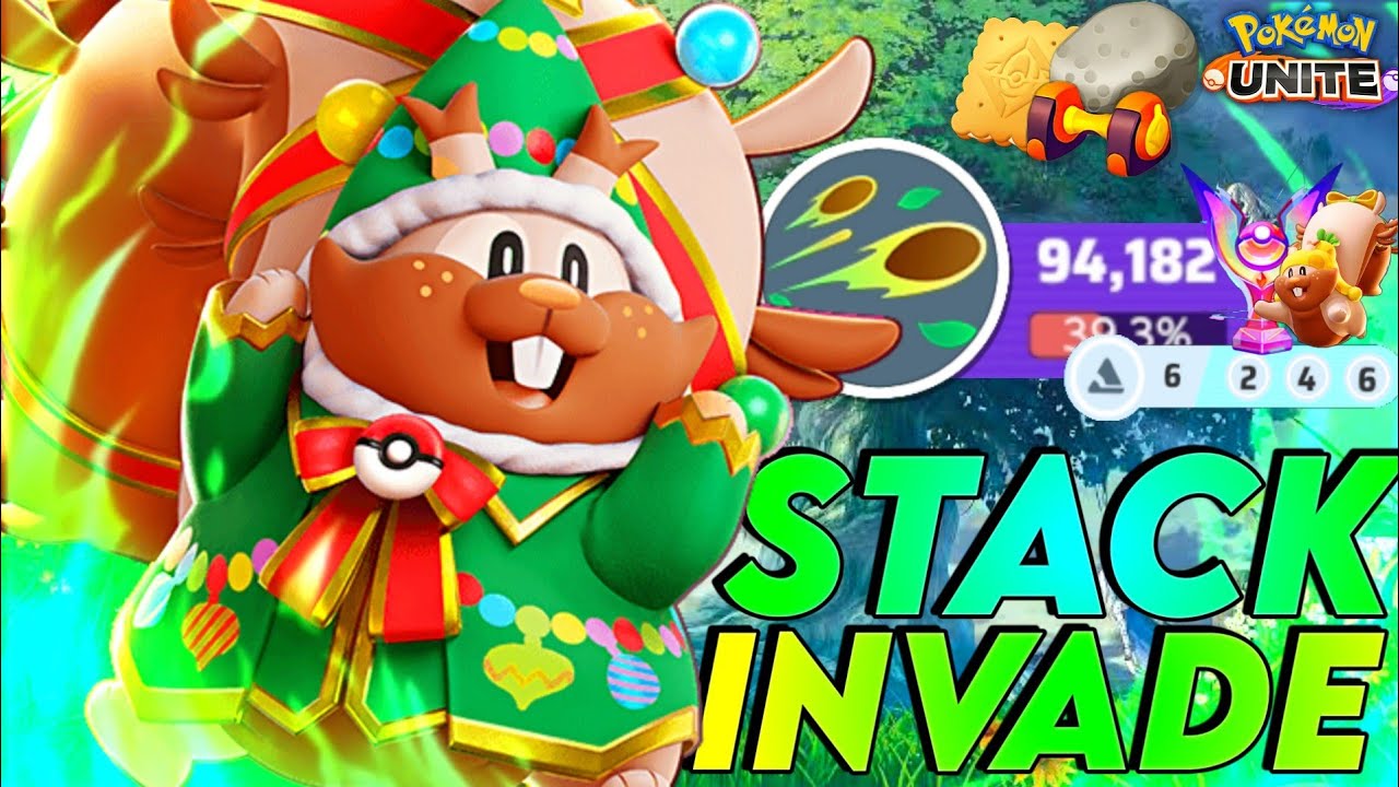 INVADE ENEMIES JUNGLE EASILY WITH THIS INSANE FLOAT TANK EMBLEM BUILD OF GREEDENT!🔥 | Pokemon Unite