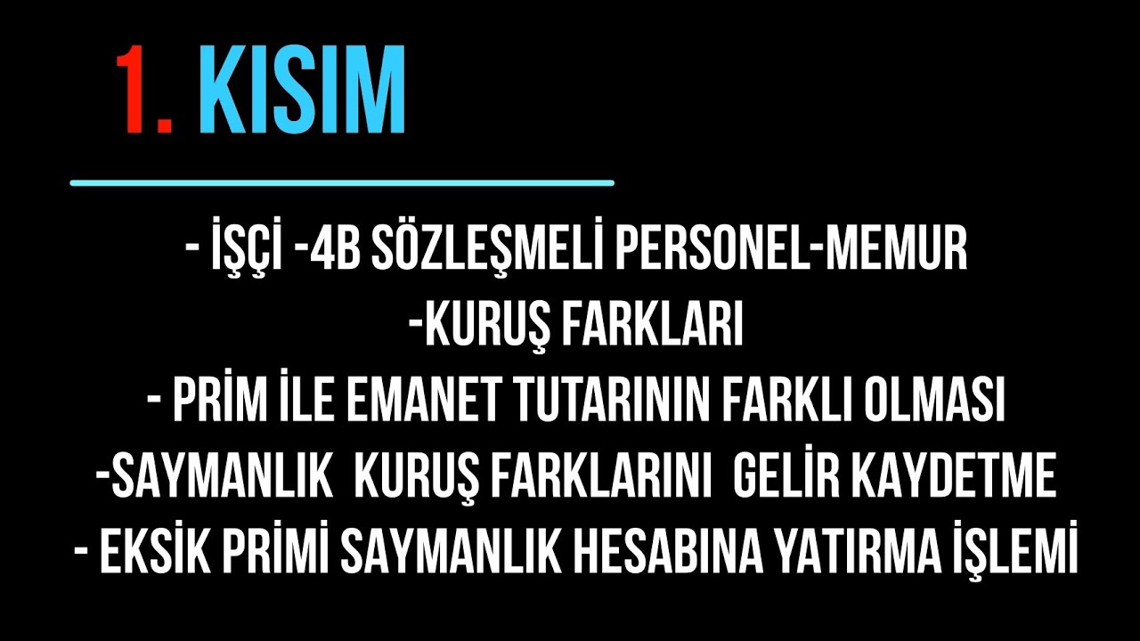 Mys-Sgk Emanet Modülü Prim Gönderme - 2  (7 Bölüm - Harcama Birimi ve Saymanlık İşlemleri)
