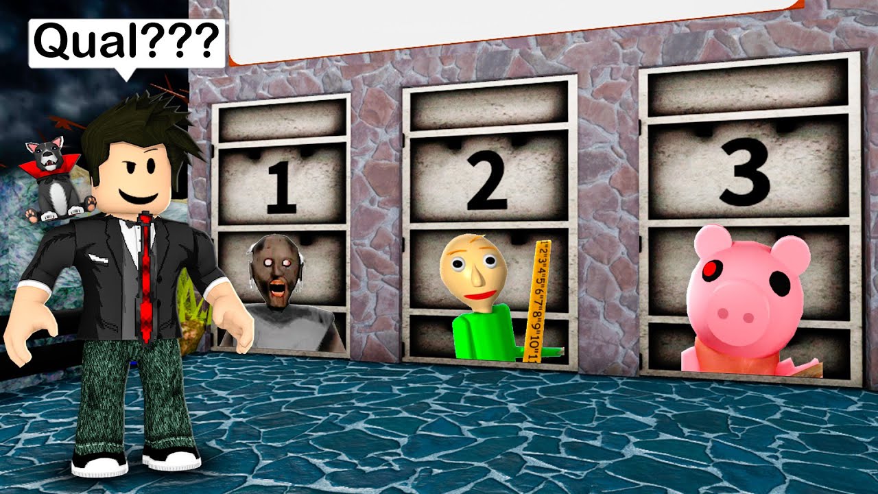 PORTA DOS MONSTROS 1 2 3 | Roblox - Pick a Door