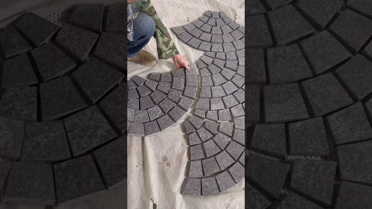 Fan-shaped cobblestones offer a combination of aesthetic appeal, durability, versatility#cobblestone