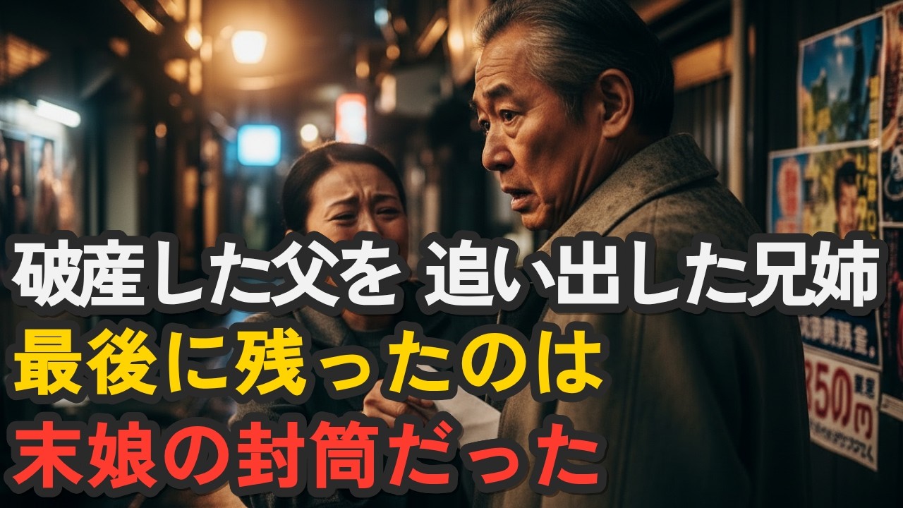 100億円破産した父を追い出した兄姉。末娘が差し出した小さな封筒に、父は崩れ落ちた