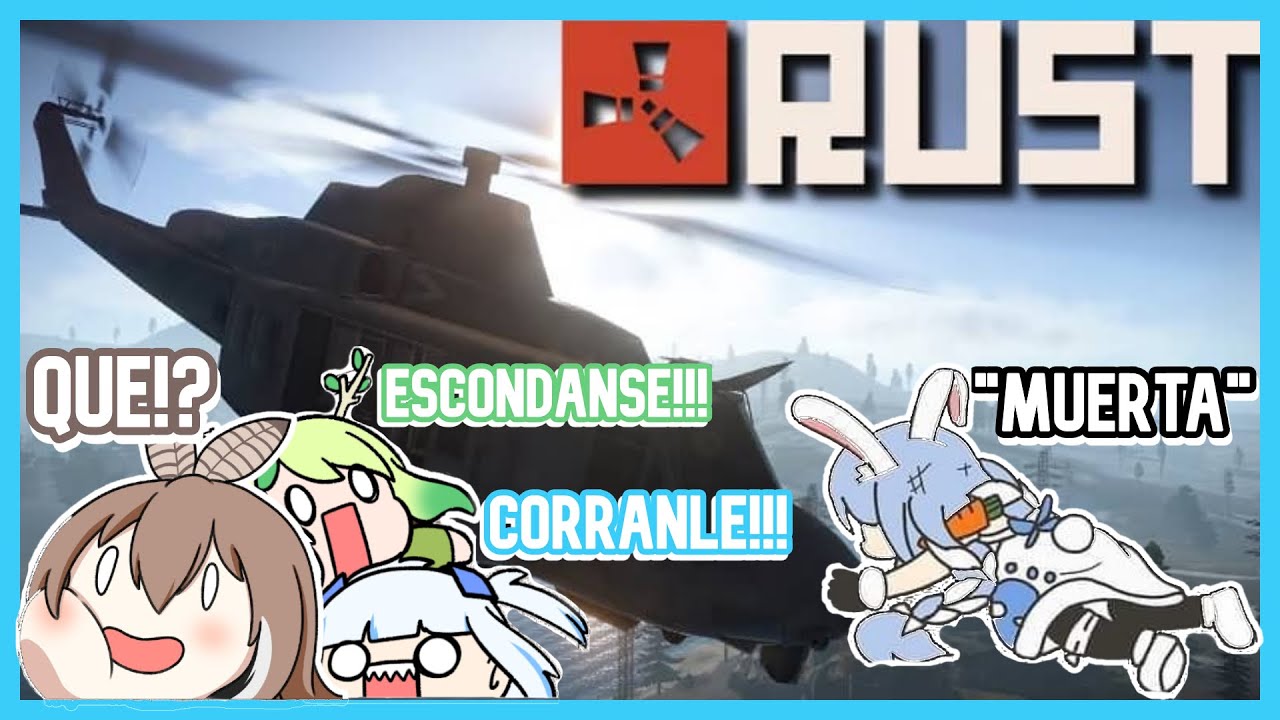 Gura Trata De Burlarse De Pekora Y un Helicoptero Los Ataca [RUST] [Hololive Sub Español]