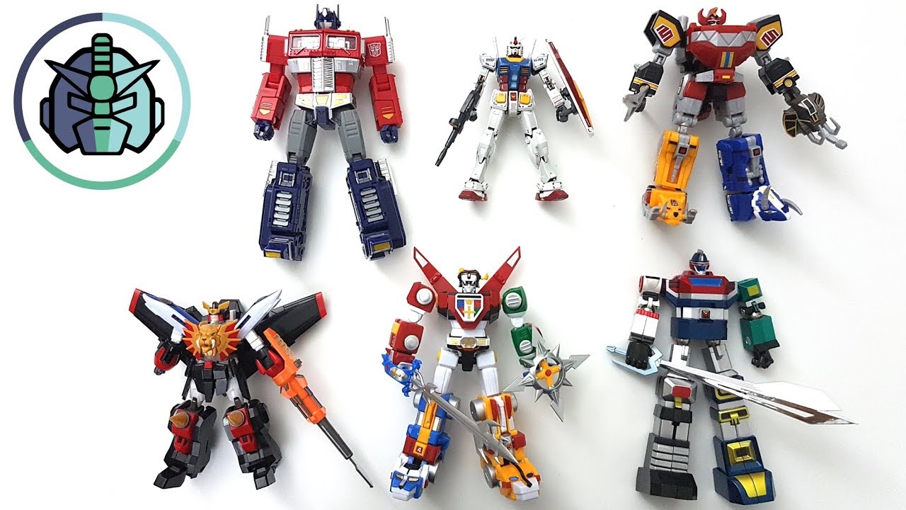Robots Transformer Optimus Prime GaoGaiGar Godmars Gundam RX-78 Megazord Voltron Super Minipla