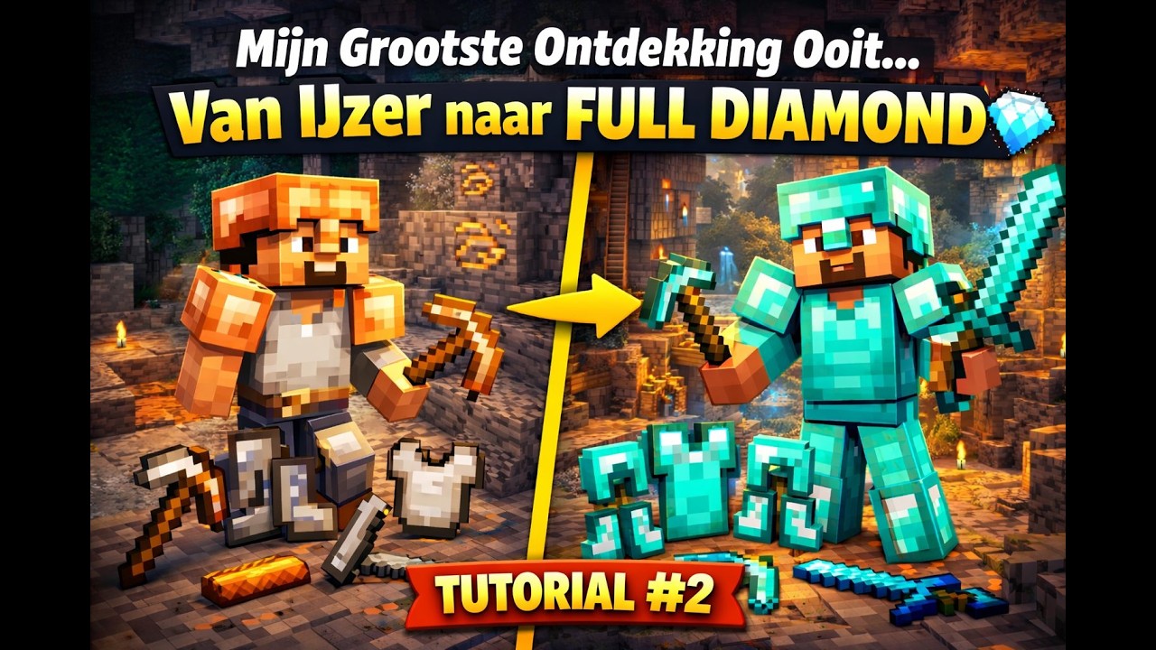 Mijn Grootste Ontdekking Ooit… Van IJzer naar FULL DIAMOND! Tutorial #2