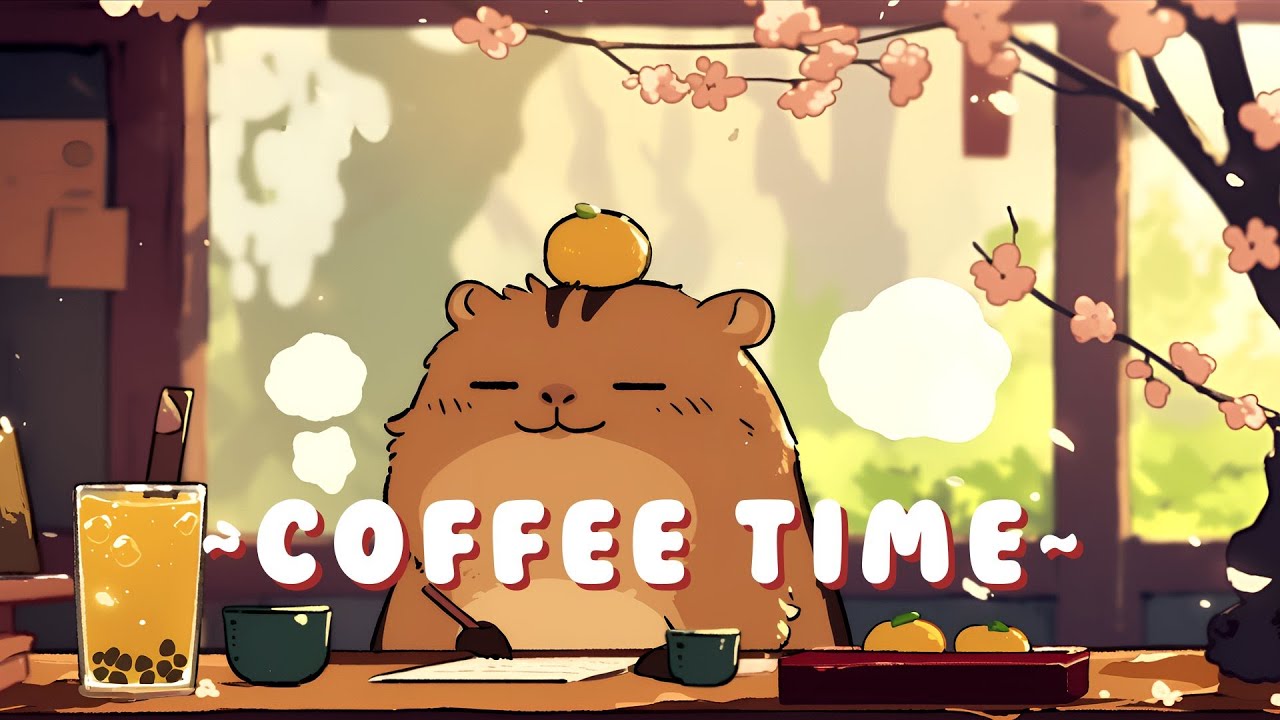 Capybara Lofi Music Station - Relaxing Beats to Study/Sleep/Chill ~ Tranquil Mood ~ 🌸 ☕