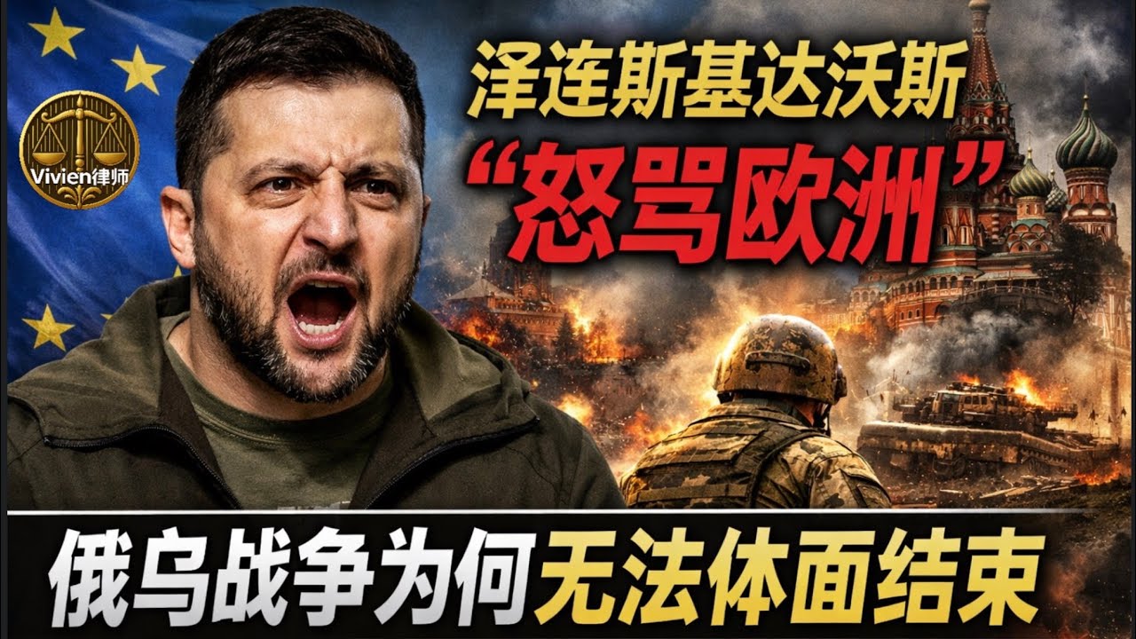 泽连斯基怒斥欧洲离开美国无法保卫自身安全目的是什么？俄乌战争要怎样才能结束？普京为什么非要打乌克兰？为什么在误判后仍然不愿停手？俄罗斯能够接受什么方案？- Vivien律师
