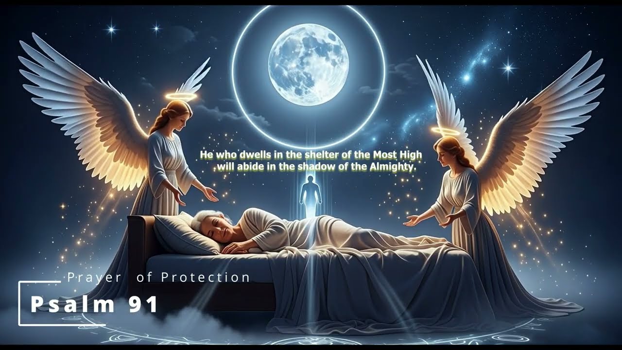 Relaxing  Sleeping Prayer Tune (Psalm 91) to fight fear, evil, nightmare