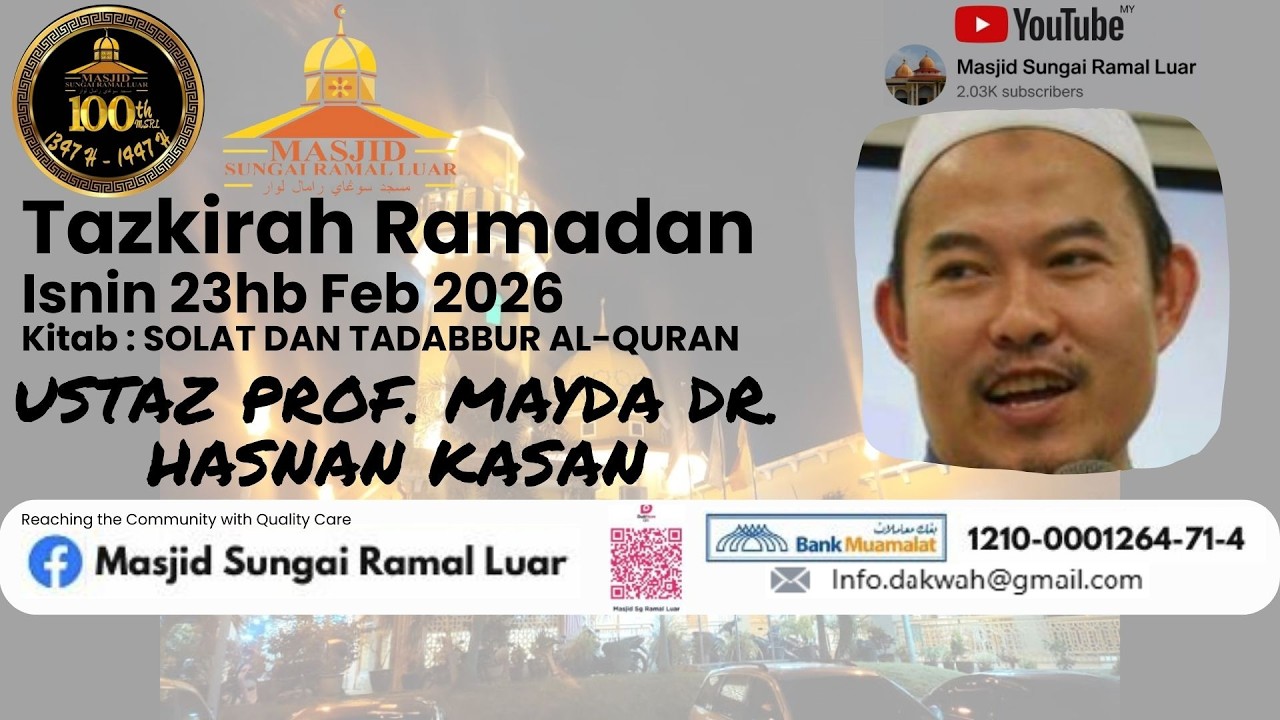 TAZKIRAH RAMADAN : USTAZ PROF. MADYA DR. HASNAN KASAN